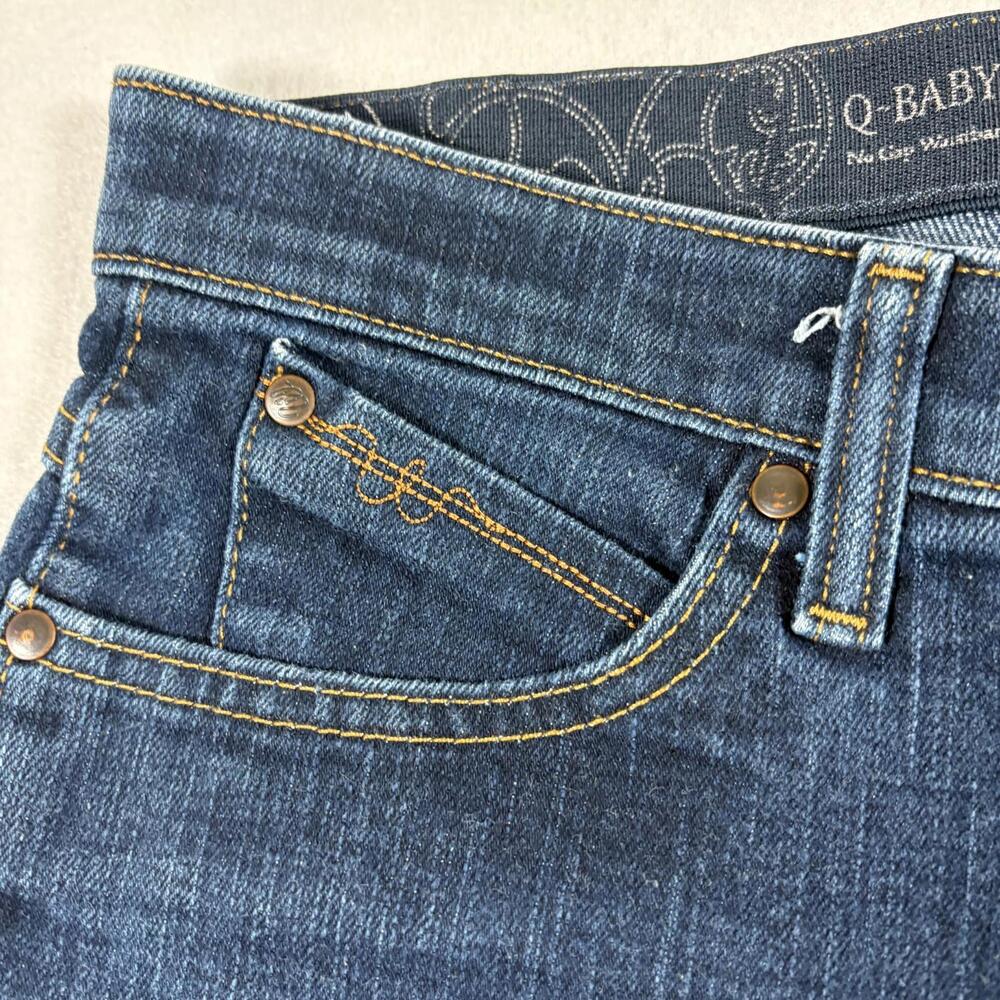 Wrangler Q-Baby Womens Jeans Size 15/16x34 Blue Denim Mid Rise Stretch Bootcut - Picture 4 of 13